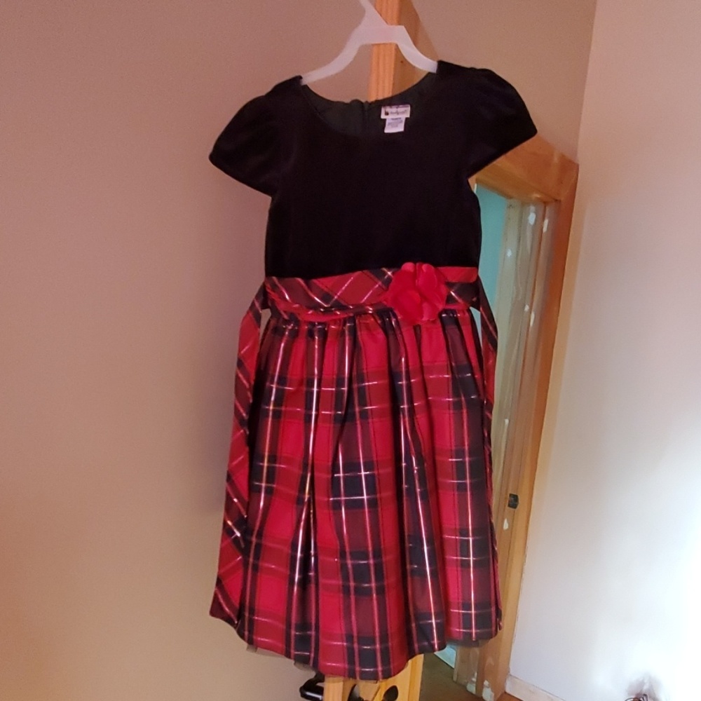 Girls red and black dress size 12